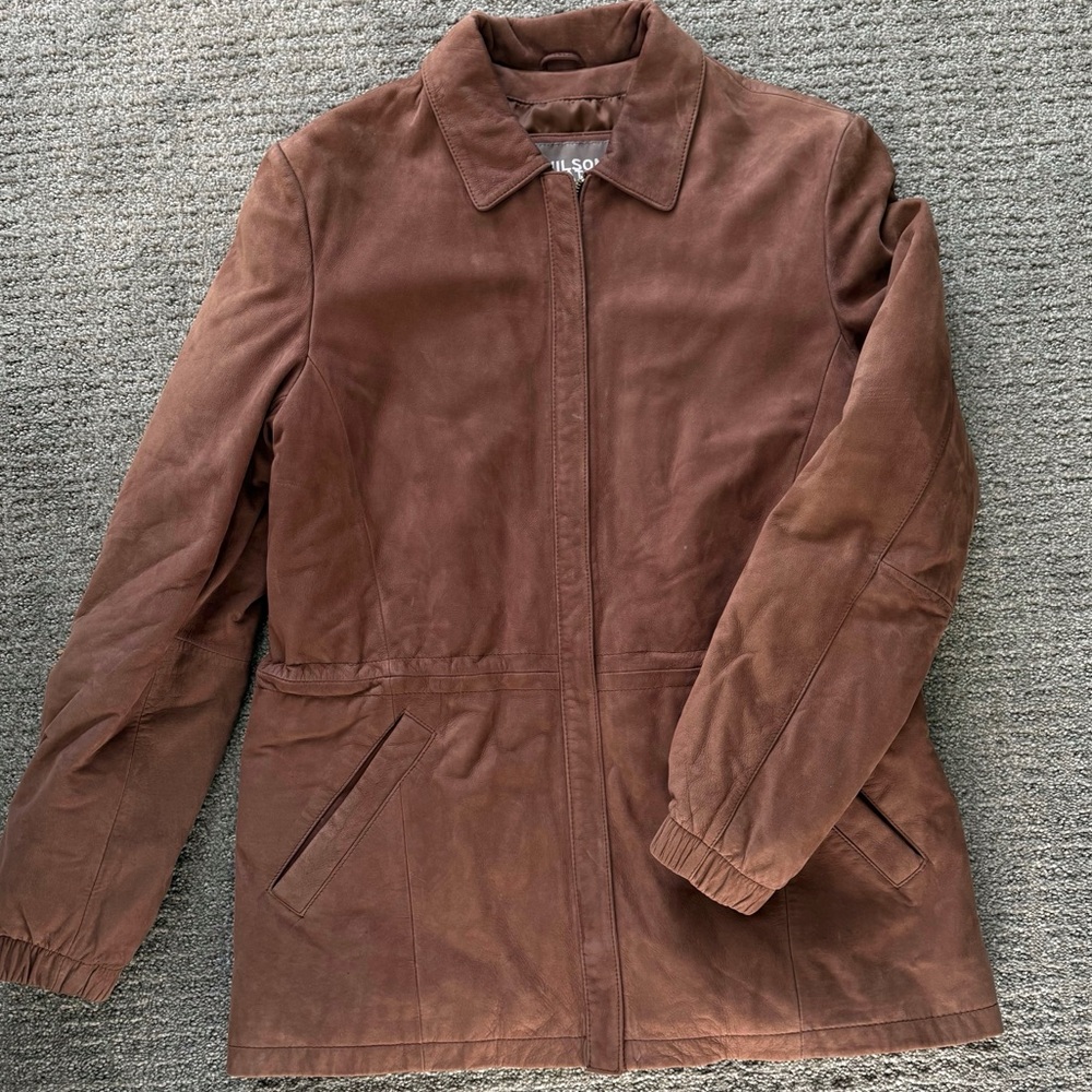 Wilsons Leather Brown Genuine Leather Jacket